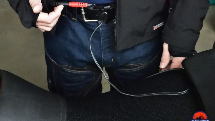 Fieldsheer Hydro Heat Textile Jacket Charging System on Model