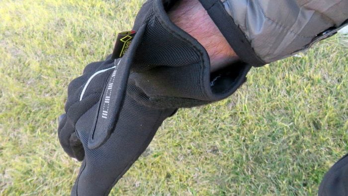 Rukka Virium Gore-Tex X-Trafit Gloves Velcro Undone Worn On Model Wrist Closeup