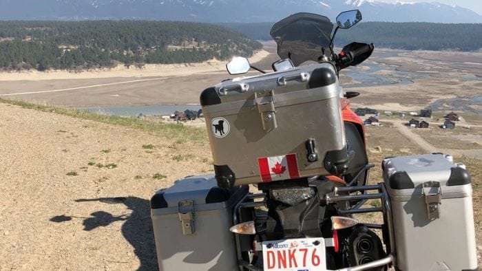 Back View of Motorcycle