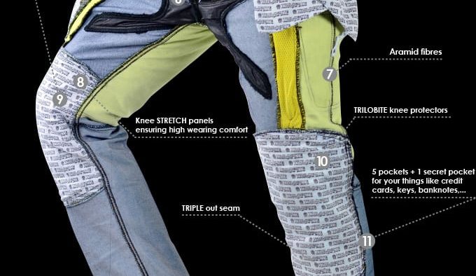 Trilobyte Probut X-Factor Cordura Denim Jeans Protection Diagram