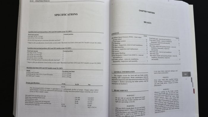 Clymer Repair Manual Open Book
