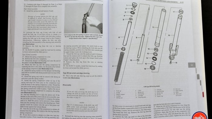 Clymer Repair Manual Open Book Pages