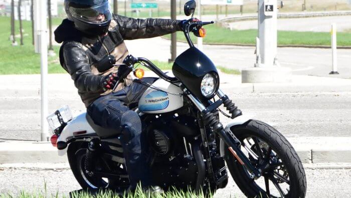 Rider on Harley Davidson