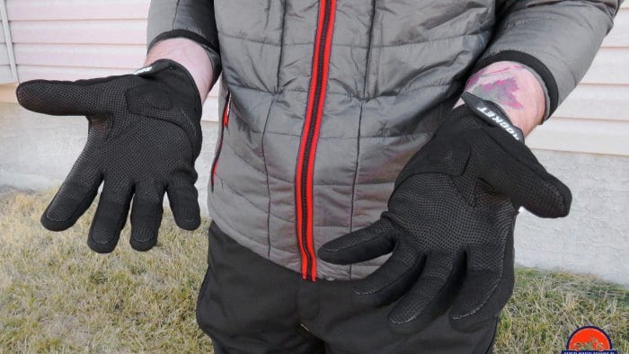 Joe Rocket Canada Atomic Textile Gloves Palms Up Detail