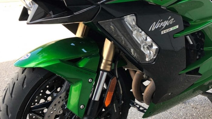 2018 Kawasaki Ninja H2SXSE cornering lights.