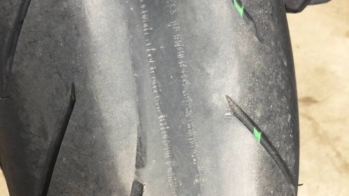 2018 Kawasaki Ninja H2SXSE rear Bridgestone Battlax tire.