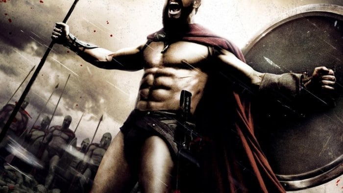 Gerard Butler as King Leonidas from the movie 300.