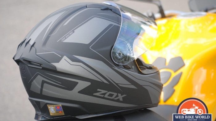 ZOX Primo C Track Helmet Back View