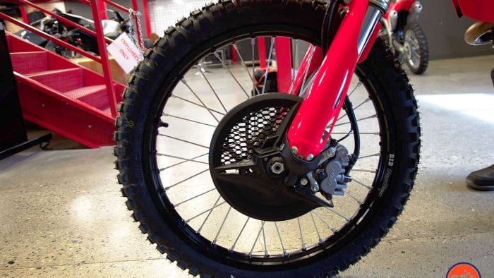 Front wheel on a 2019 Honda CRF450L