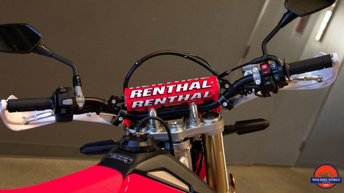 Handlebars on a 2019 Honda CRF450L