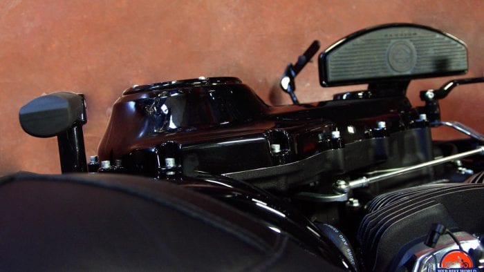 A primary cover on a 2019 Heritage Classic Softail.