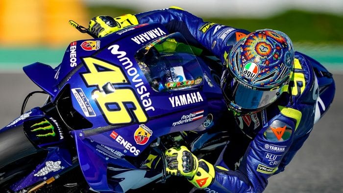 MotoGP racer on the track