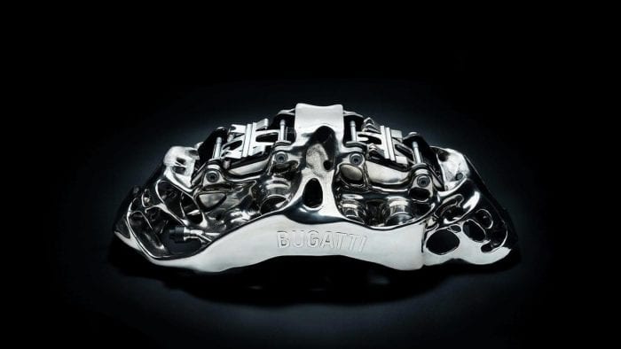 Bugatti Titanium 3D-printed Brake Caliper