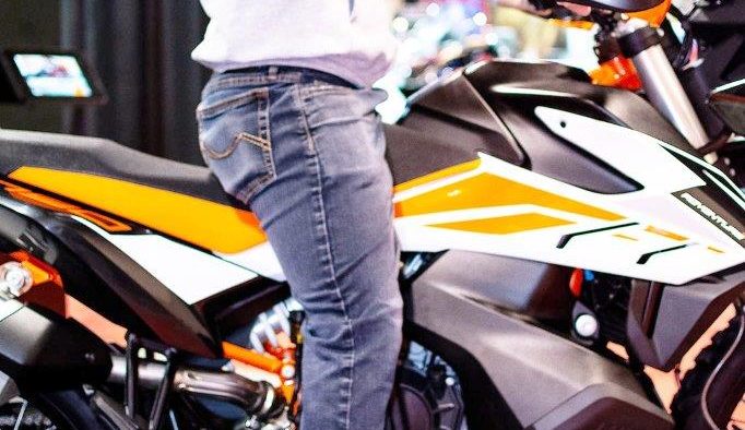 Too short to touch ground on the 2019 KTM 790 Adventure R.