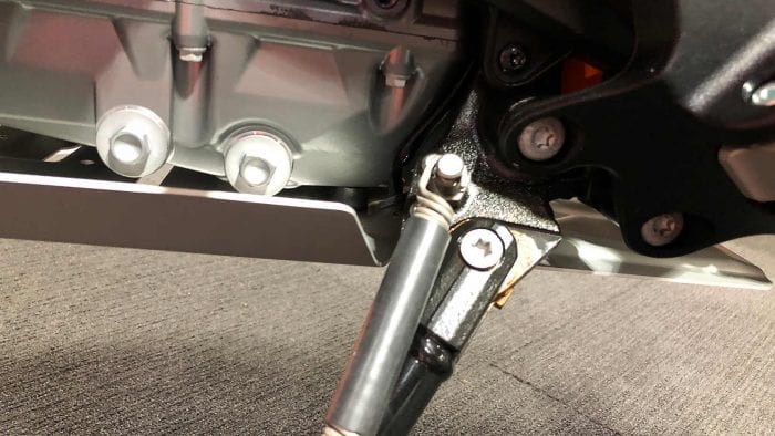 2019 KTM 790 Adventure R kickstand.