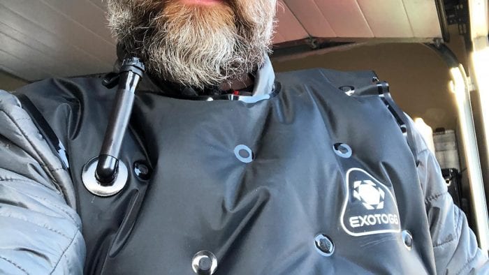 Me wearing the Exotogg Thermal Vest.