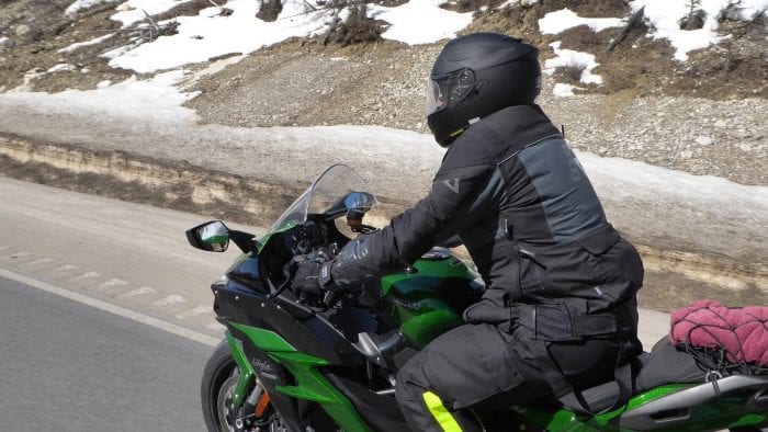 Me riding while wearing the Exotogg Thermal Vest underneath a Rukka ROR jacket.