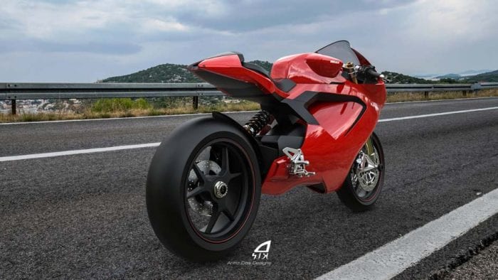 Ducati Electric Motorcycle Rendering