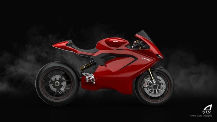 Ducati Electric Motorcycle Rendering