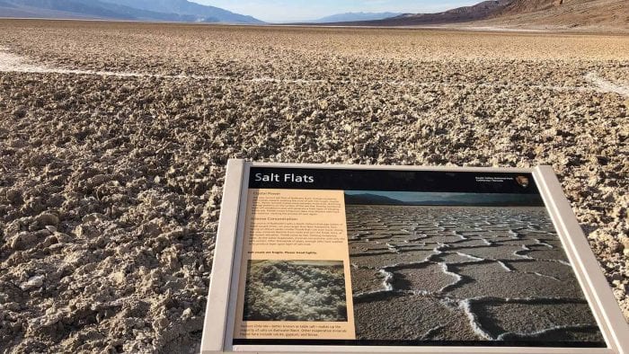 Badwater Basin salt flats.