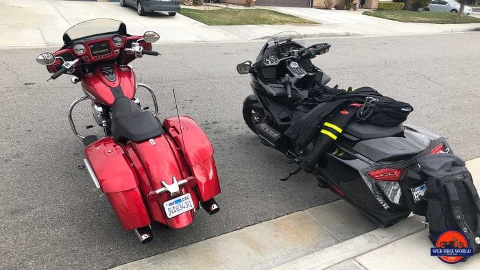 Indian Chieftain Ltd and Honda Gold Wing DCT together.