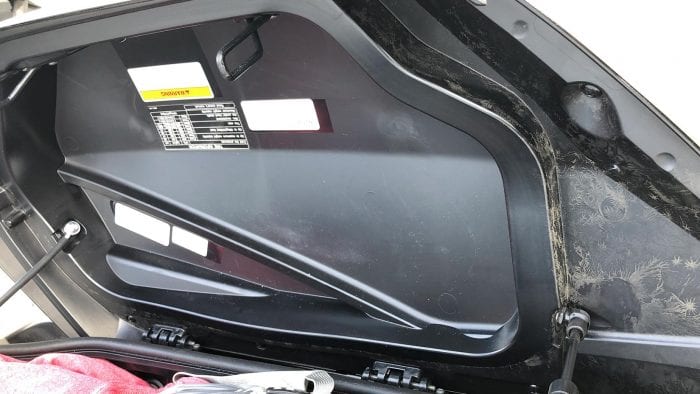 Honda Gold Wing DCT saddlebag interior is dust and water proof.