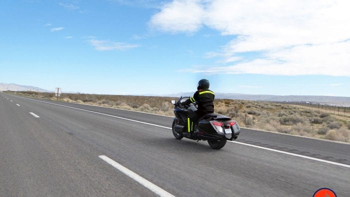 Me riding the Honda Gold Wing DCT.