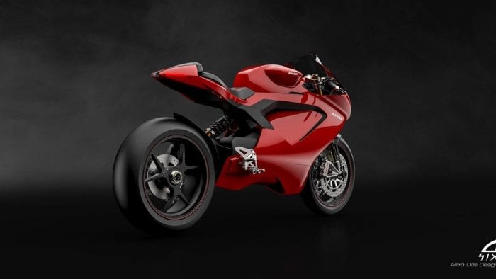 Ducati Electric Motorcycle Rendering