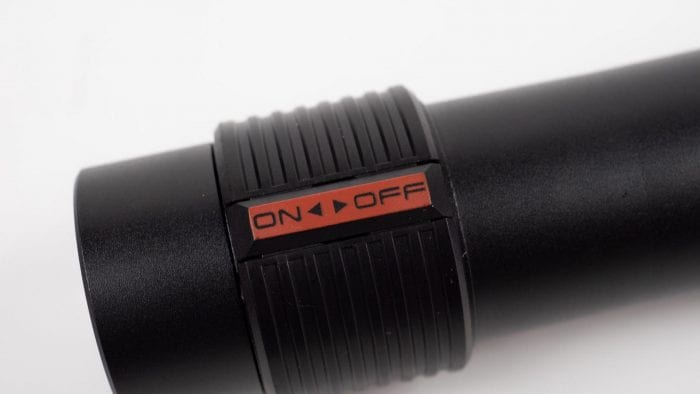 Sena Prism Tube WiFi Action Camera on/off switch