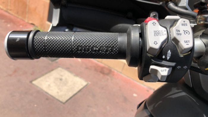2019 Ducati Multistrada 1260S left grip.