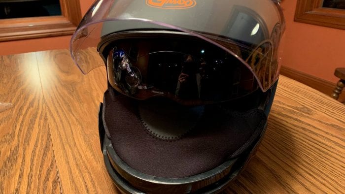 GMAX OF77 Helmet Visor Up