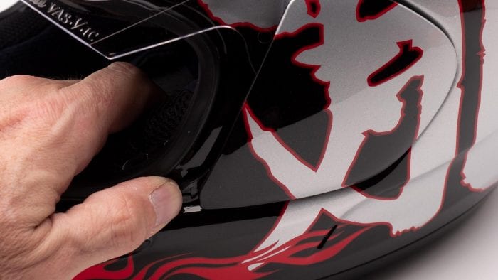 Arai Defiant-X Helmet visor removal lever