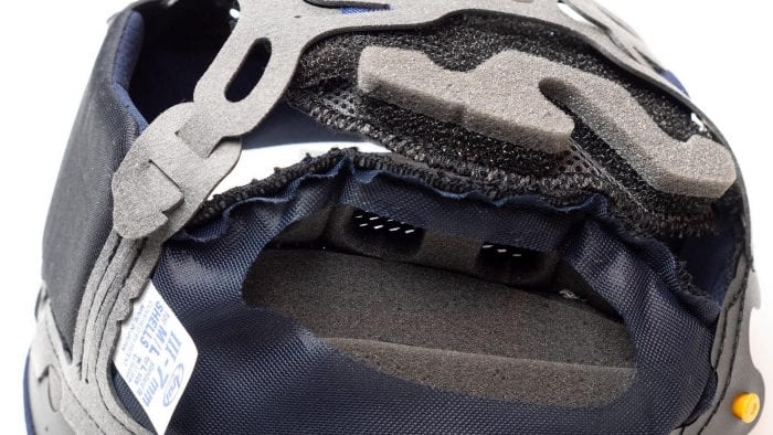 Arai Defiant-X Helmet peel-away foam for custom fitting