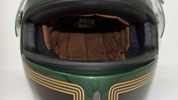 NEXX X.G100 Racer Motordrome Helmet frontal view with visor up