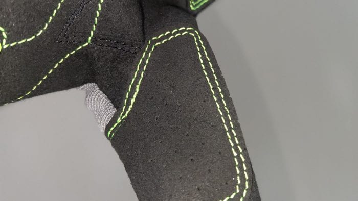 Five RS4, additional perforated layers on thumb, front and back of palm