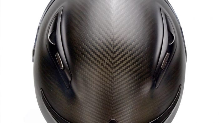 The Klim K1R helmet top view.