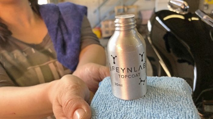A bottle of Feynlab Ceramic Topcoat product.