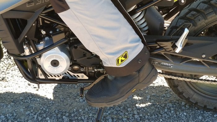 REV'IT! Gravel OutDry Boots in action on bike pegs