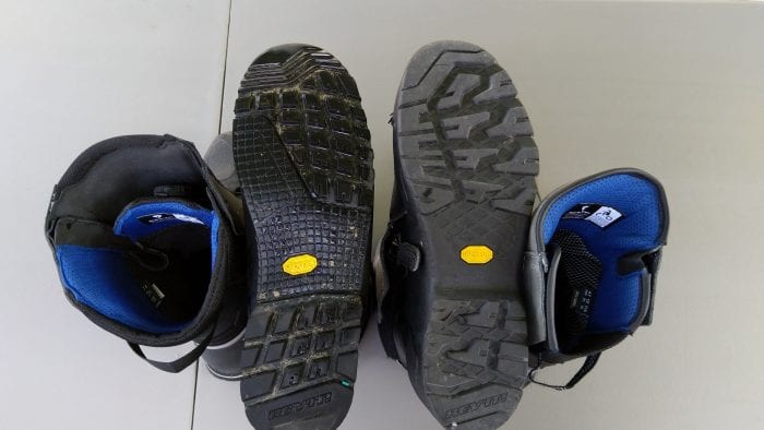 REV'IT! Gravel OutDry Boots sole comparison against the Discovery OutDry