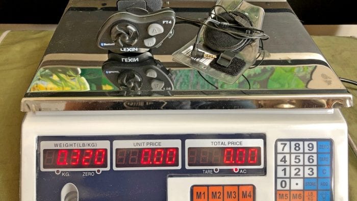Weighing a Lexin FT4.