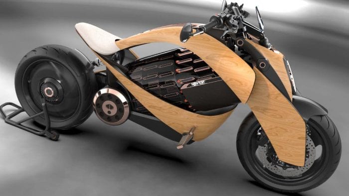 Newron wooden electric motorcycle