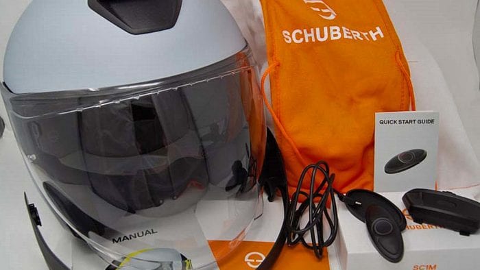 Schuberth M1 Pro and Sena SC1M with all accessories