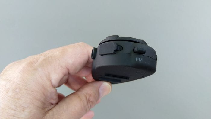 EJEAS Quick 20 Bluetooth Helmet System bottom FM button