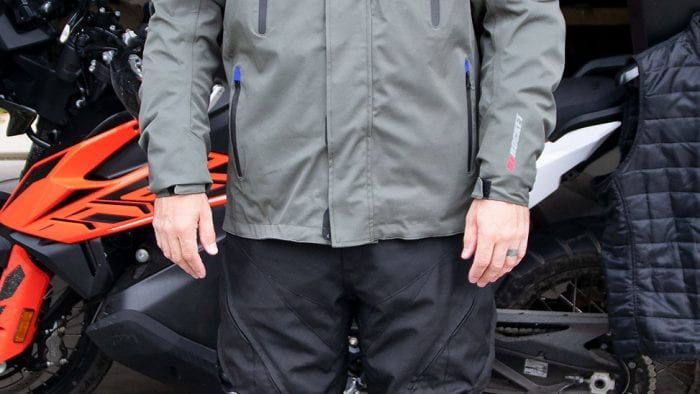 The Joe Rocket Canada Alter Ego 14.0 jacket waterproof outer layer.