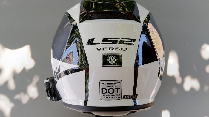 LS2 VERSO Mobile Helmet rear sticker labels