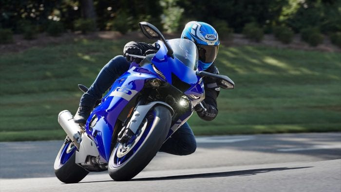 2020 Yamaha R6 on a Race Track