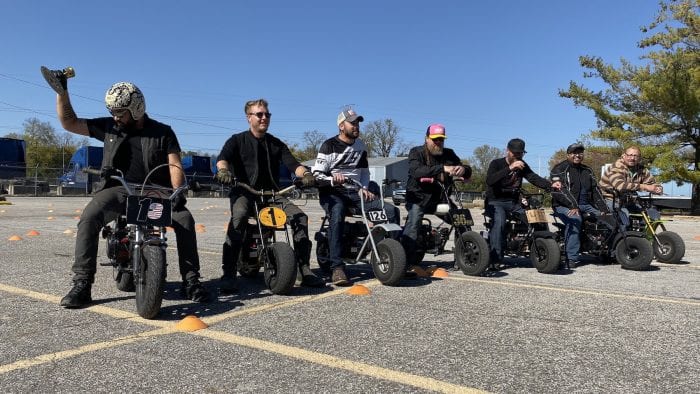 Minibike race winners