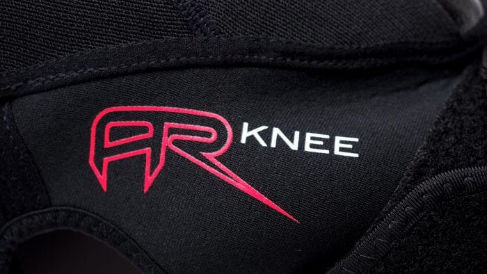 Forcefield AR Knee logo closeup