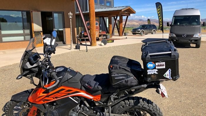 2019 KTM 790 Adventure in Challis Idaho at the Klim Cow Tagz Rally.