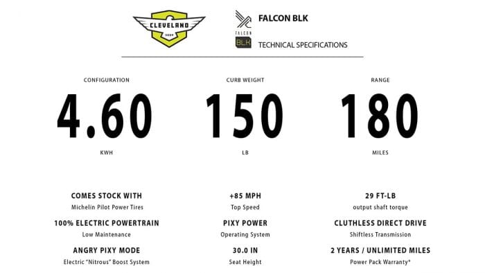 Cleveland CycleWerks Flacon BLK specs